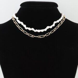Sea Shell N Chain Linked Necklace